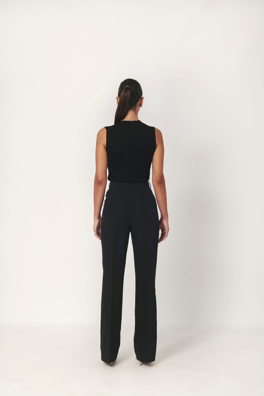 MIA. Black high waisted flared trouser