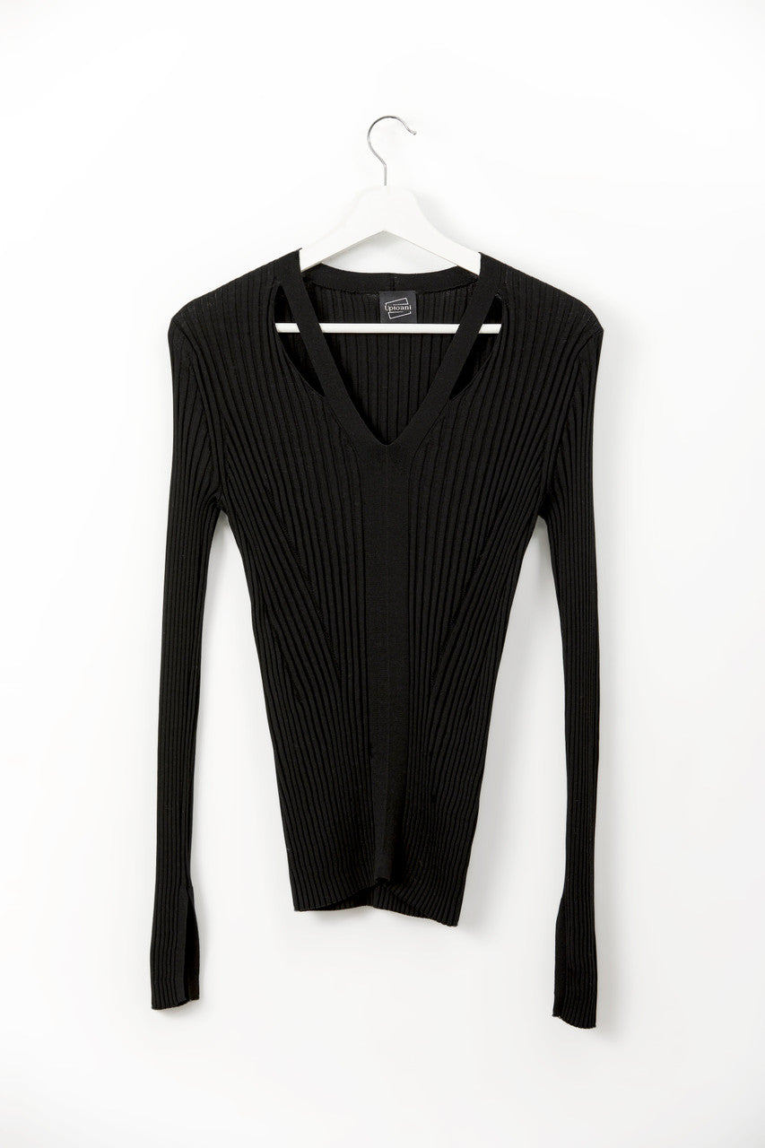 ALICE.Ribbed long sleeve top