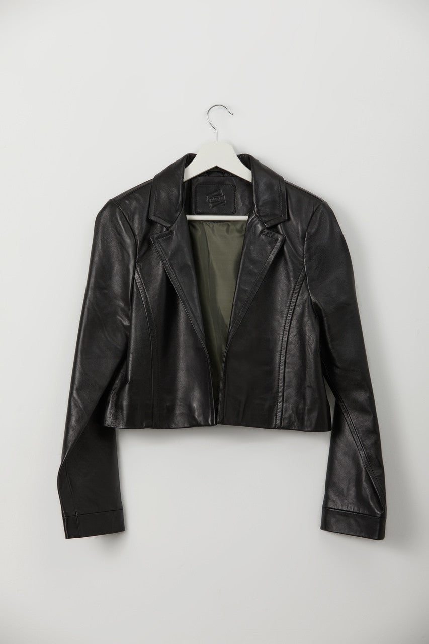 SOPHIA. Black Leather Blazer
