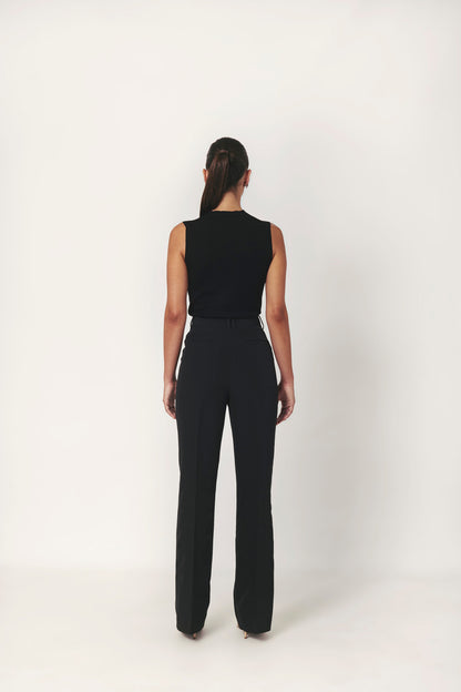 MIA. Black high waisted flared trouser