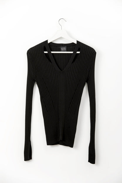 ALICE.Ribbed long sleeve top