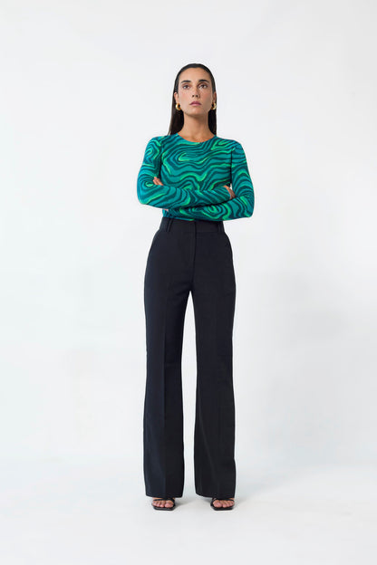 MADDIE. Printed long sleeve top