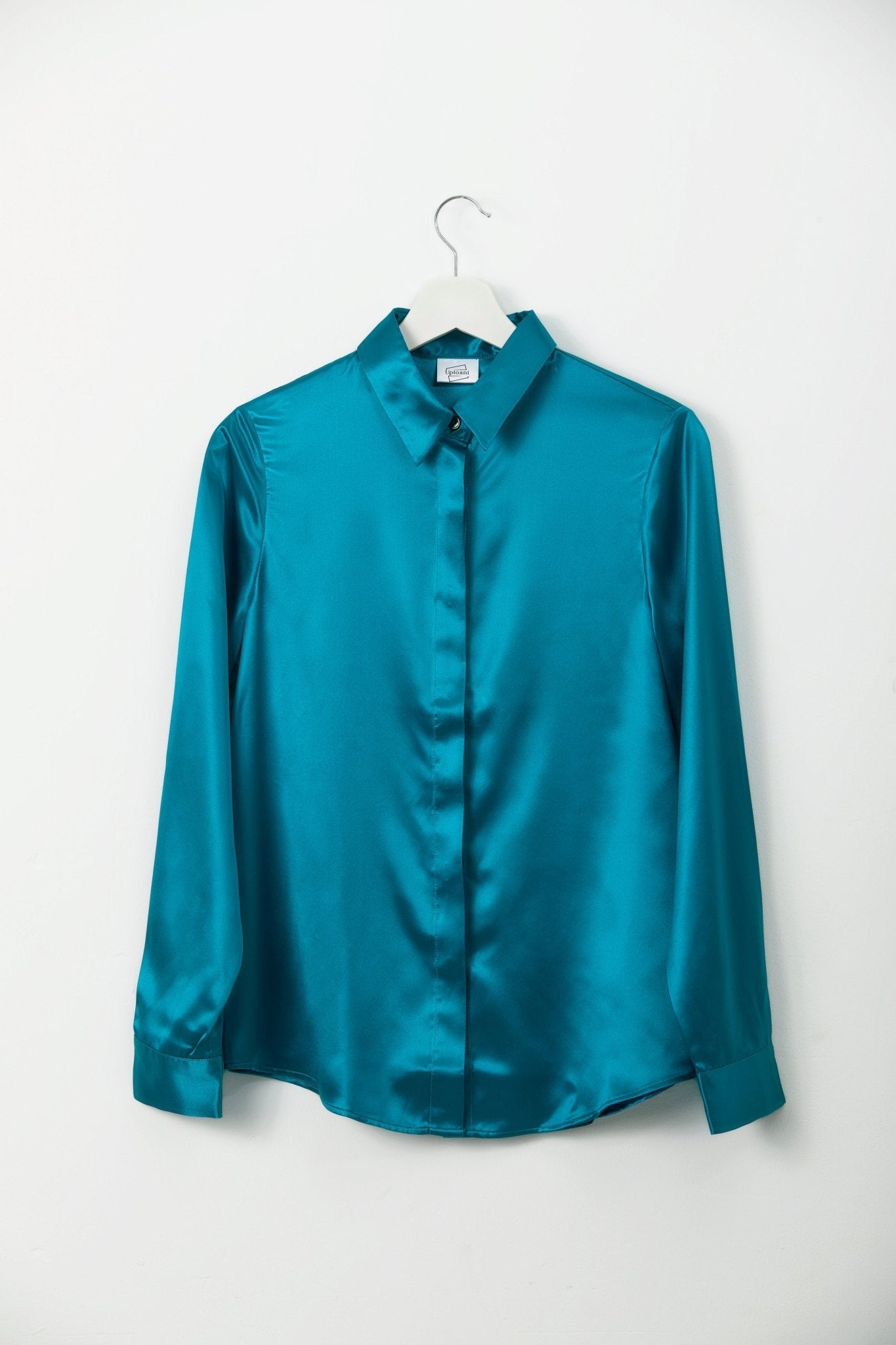 FIBI Blue Silk Shirt - UPTOANI