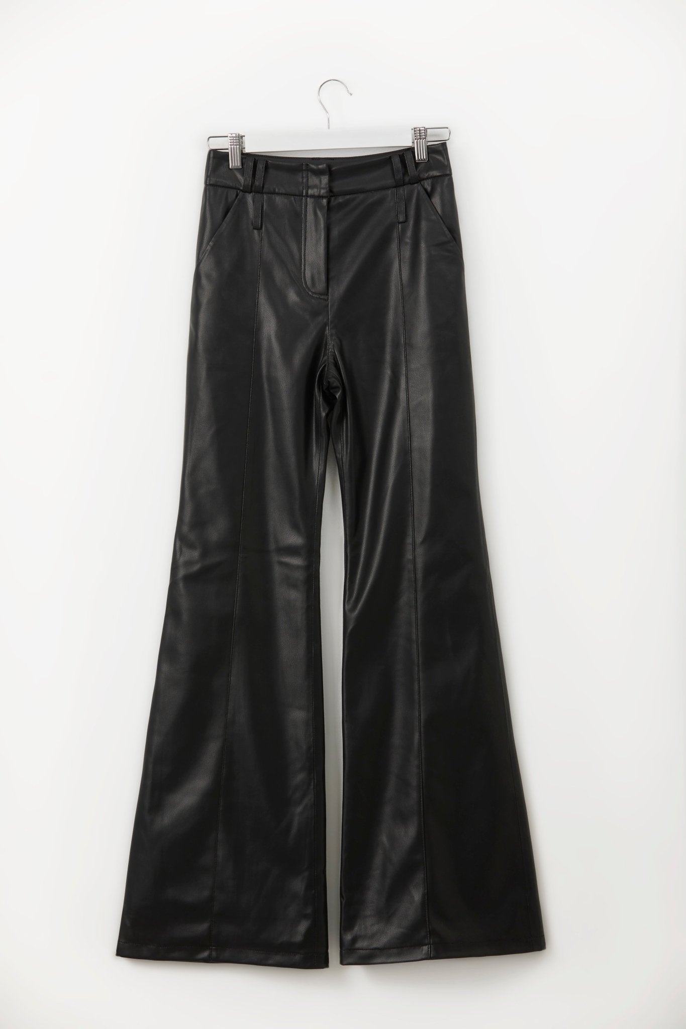 JADE Faux leather flared trouser - UPTOANI