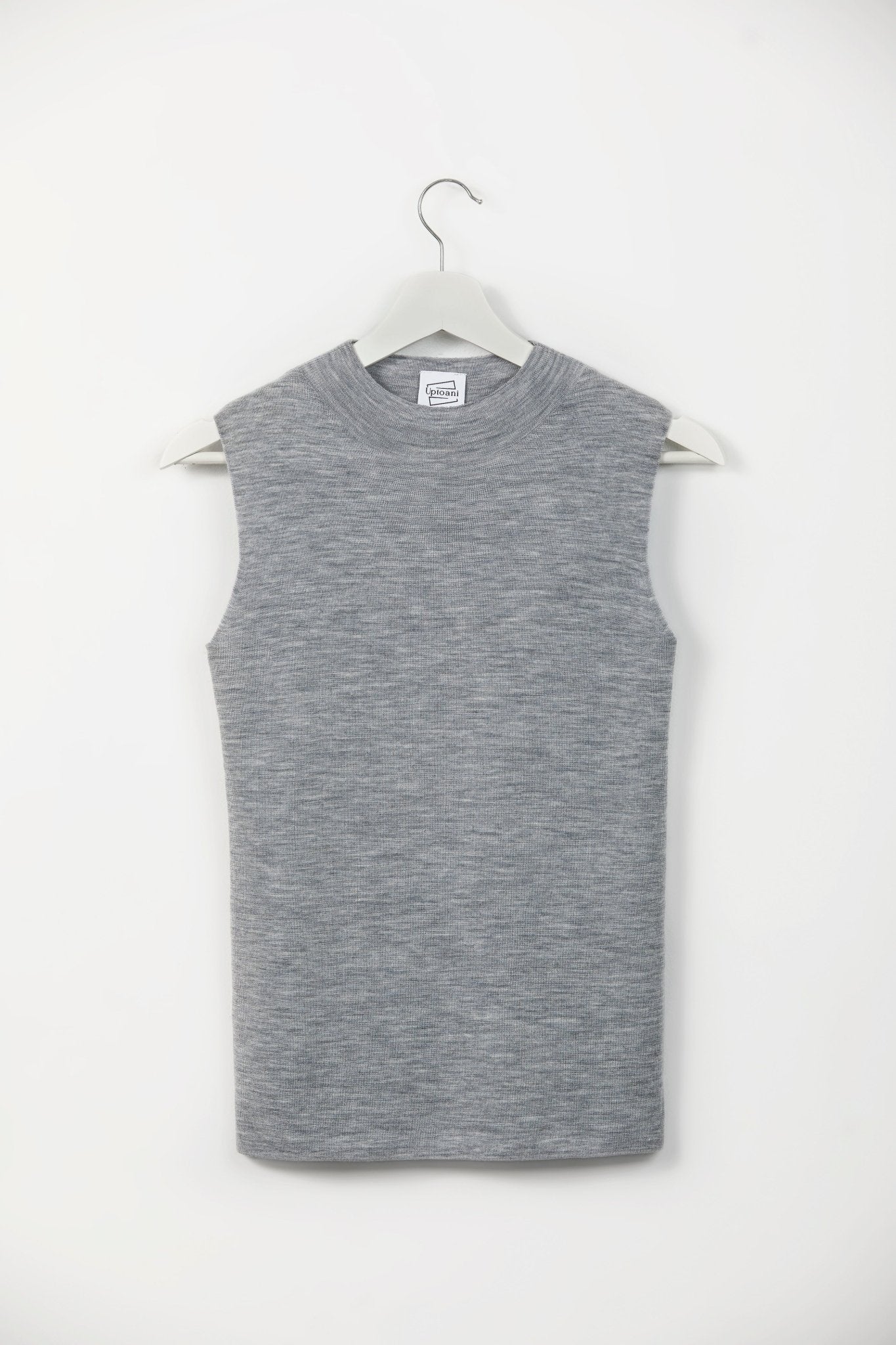KATE Grey Seamless Tank Top - UPTOANI