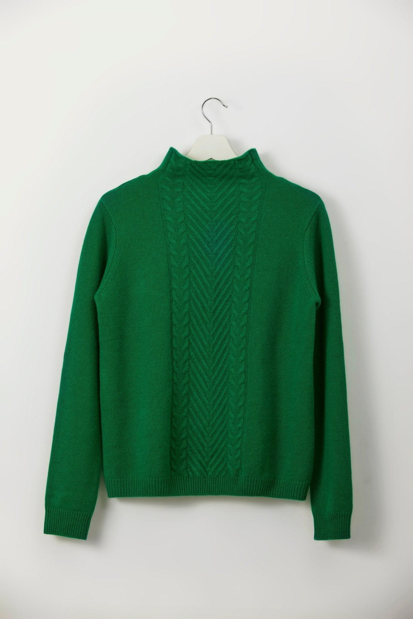 LIA 100 % Cashmere Jumper - GREEN - UPTOANI