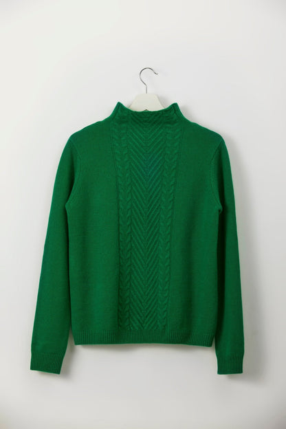 LIA 100 % Cashmere Jumper - GREEN - UPTOANI