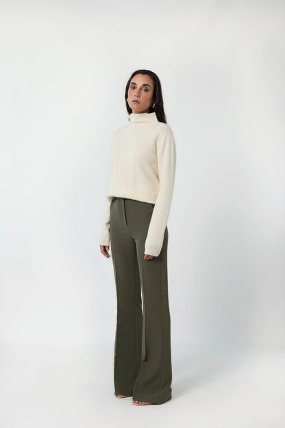 LIA 100 % Cashmere Jumper - IVORY - UPTOANI