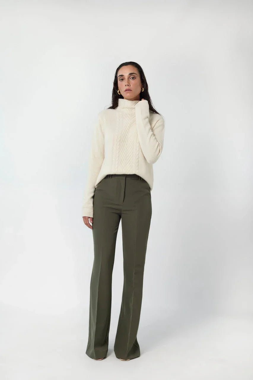 LIA.100 % Cashmere Jumper - IVORY - UPTOANI