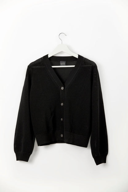 LUNA Black Open - Knit Cardigan - UPTOANI