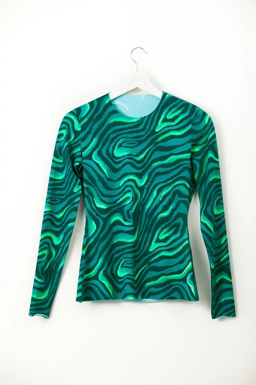 MADDIE. Printed long sleeve top - UPTOANI