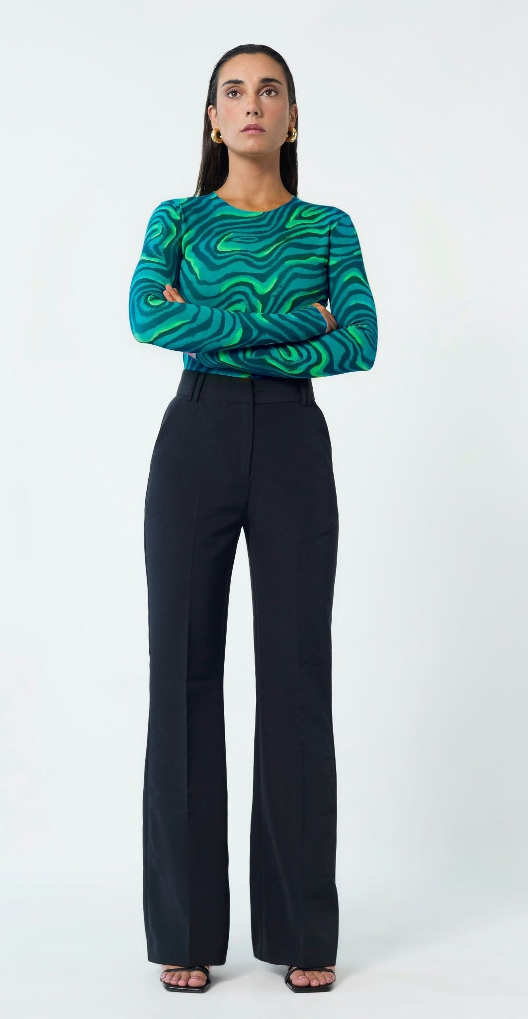 MADDIE Printed long sleeve top - UPTOANI