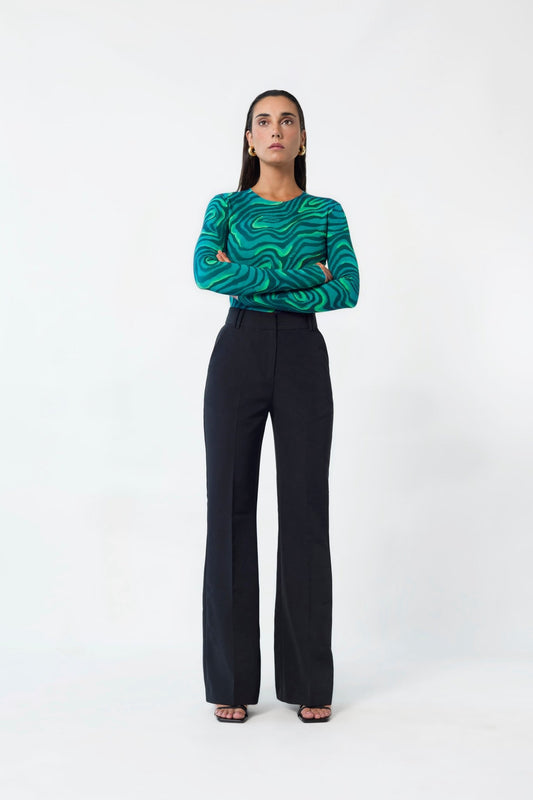 MADDIE Printed long sleeve top - UPTOANI