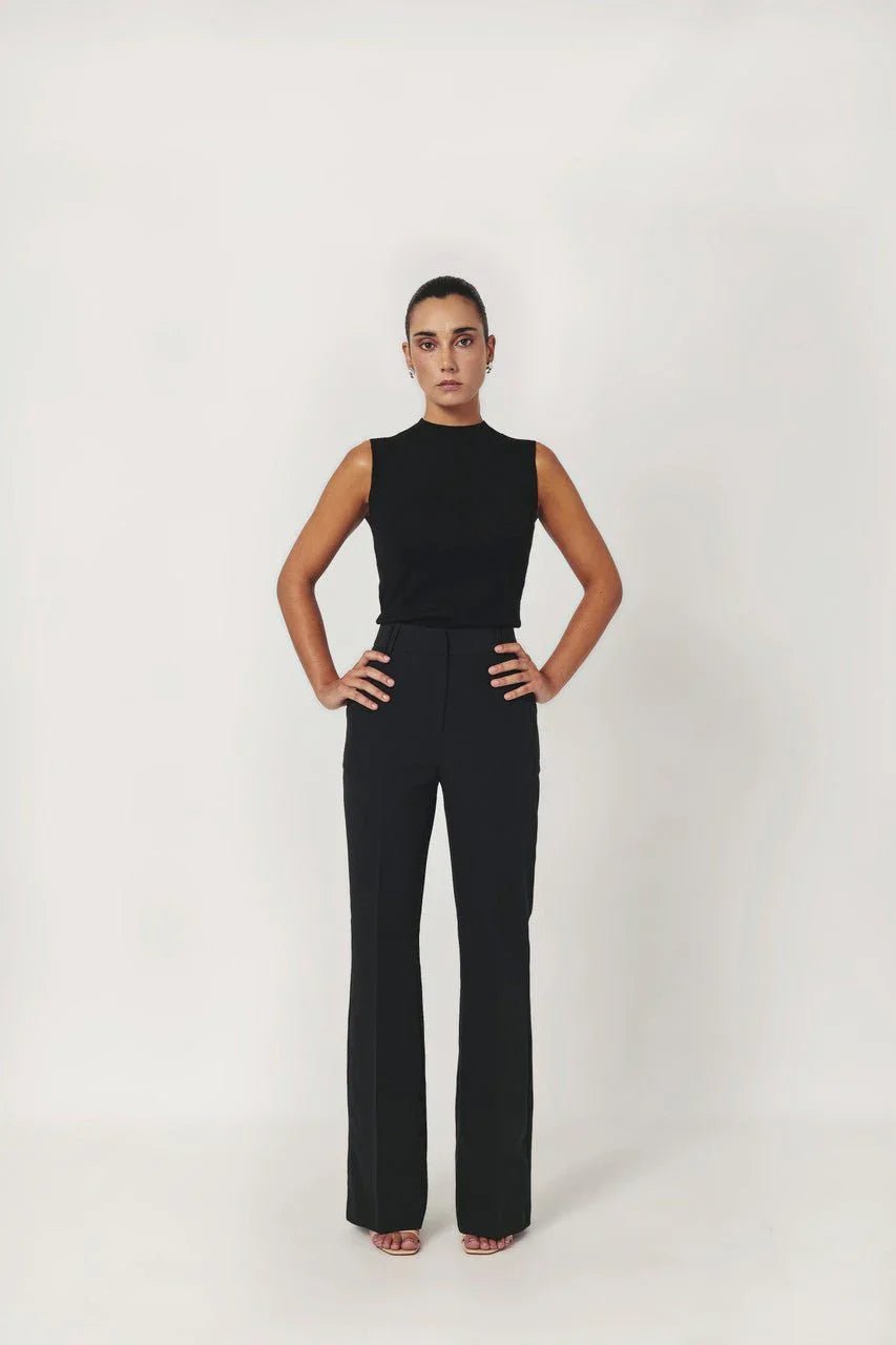 MIA. Black high waisted flared trouser - UPTOANI